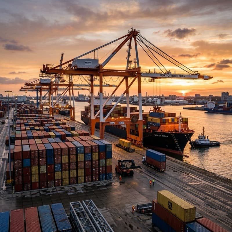 Container loading at port