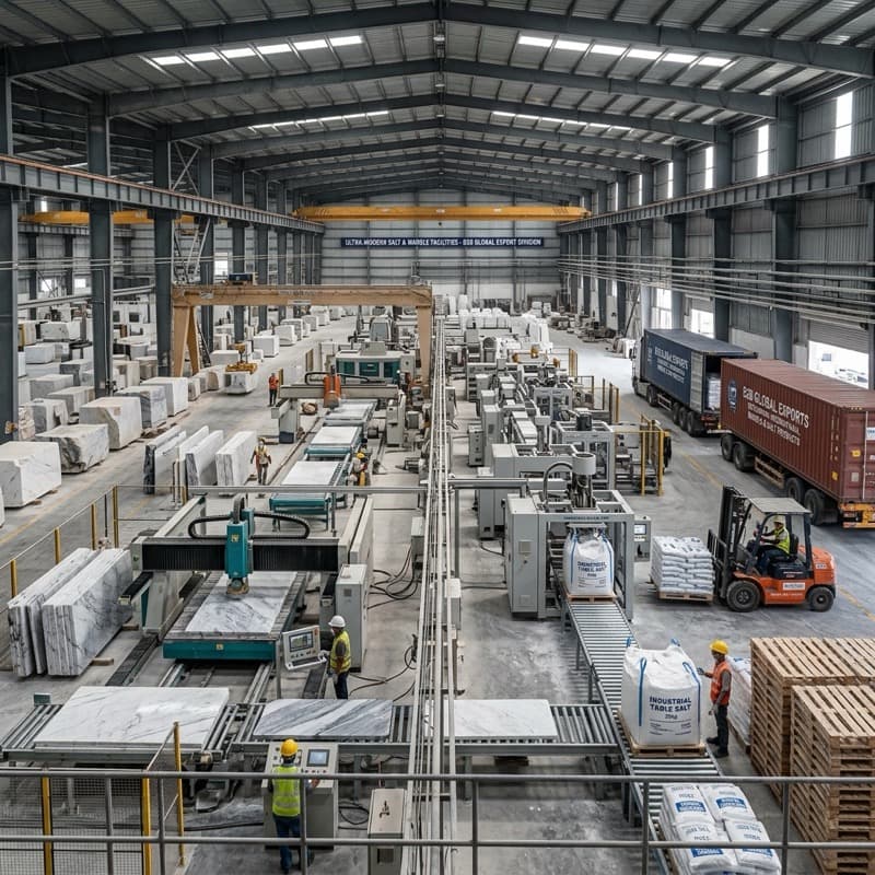 Industrial salt processing facility
